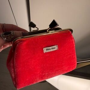 Miu Miu Parfums pink pouch pochette cosmetic clutch